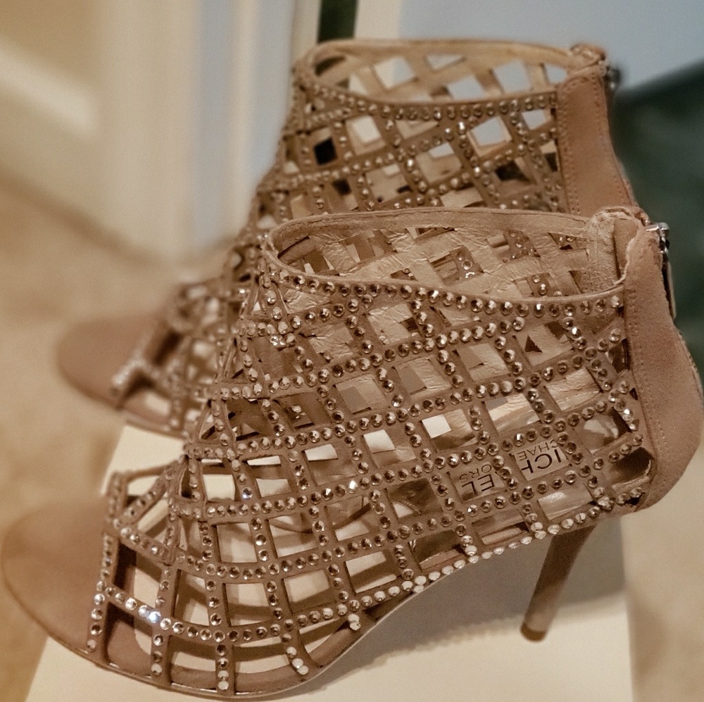 BRAND NEW! Michael Kors Caged Rhinstone Booties